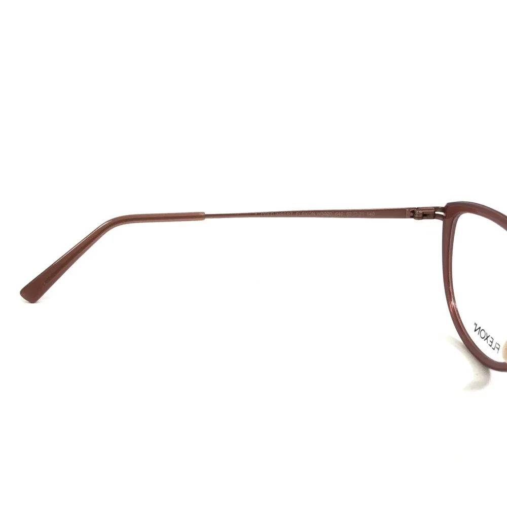Flexon Eyeglasses Frames W3020 640 Blush Pink Rose Gold Cat Eye 52-21-140